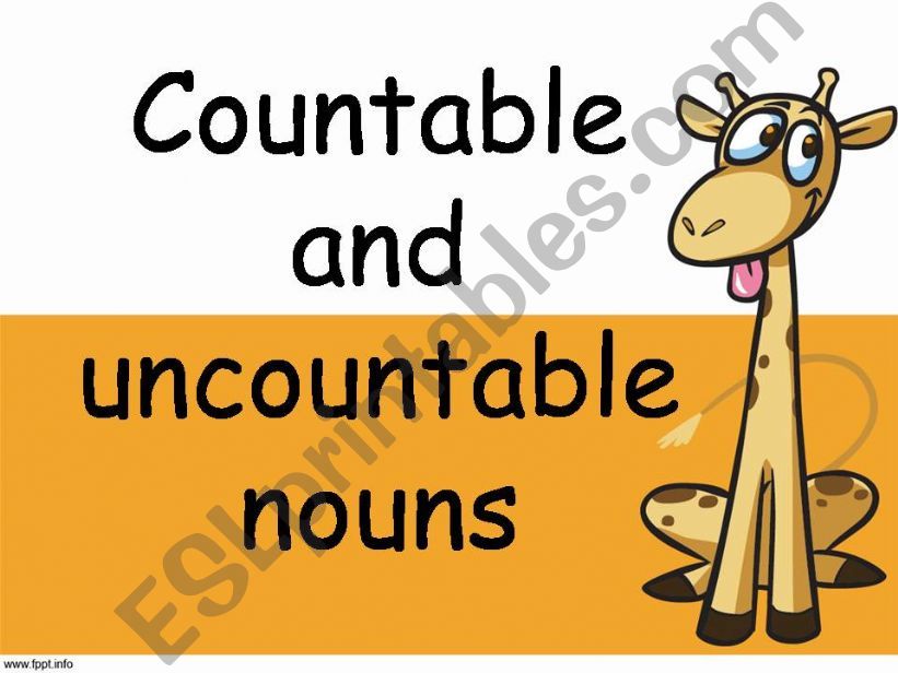 countable and uncountable nouns