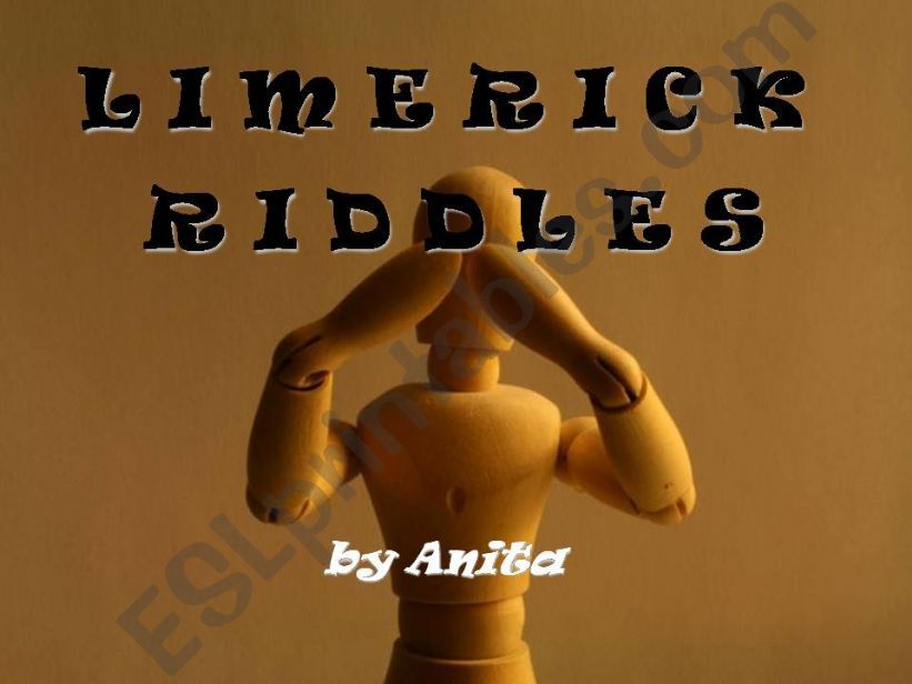 LIMERICK RIDDLES powerpoint