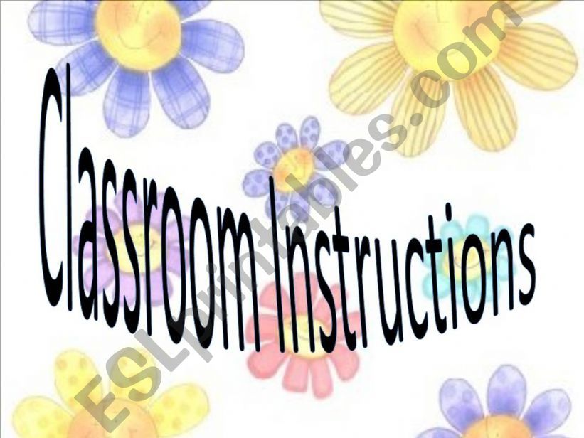 Classroom  Instructions powerpoint