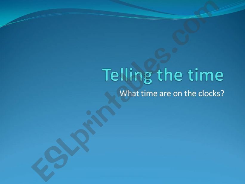 Telling time powerpoint