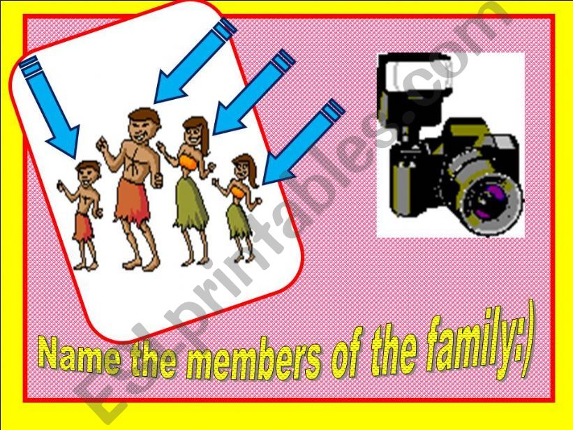 PPTP GAME The members of the family. The arrows appear one after another.