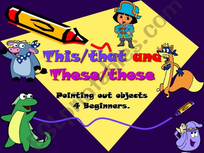Exploring English w Dora: Pt. 1 This/that and These Those