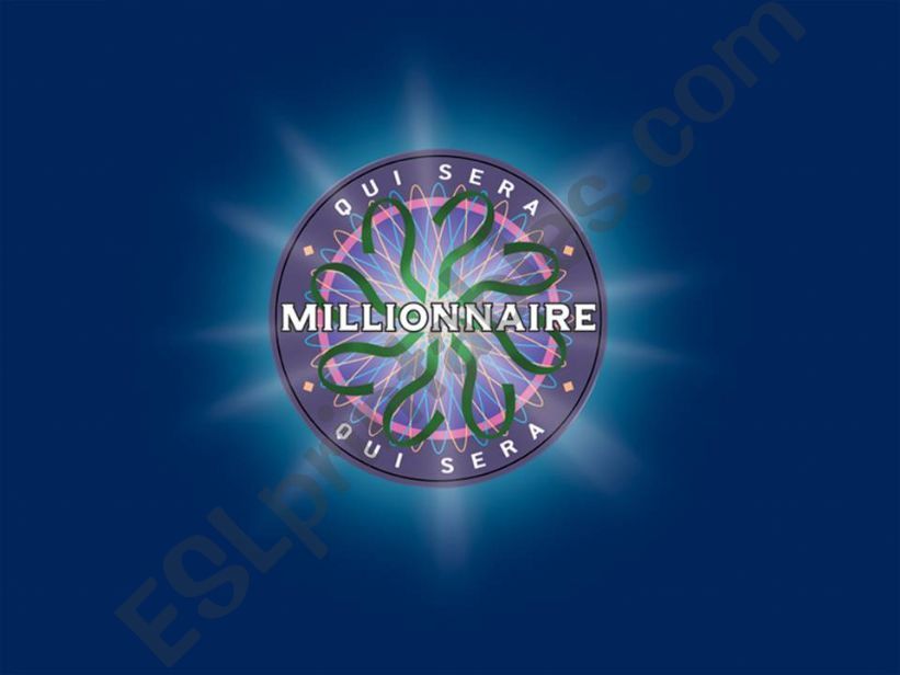 WHO WANTS TO BE A MILLIONAIRE powerpoint