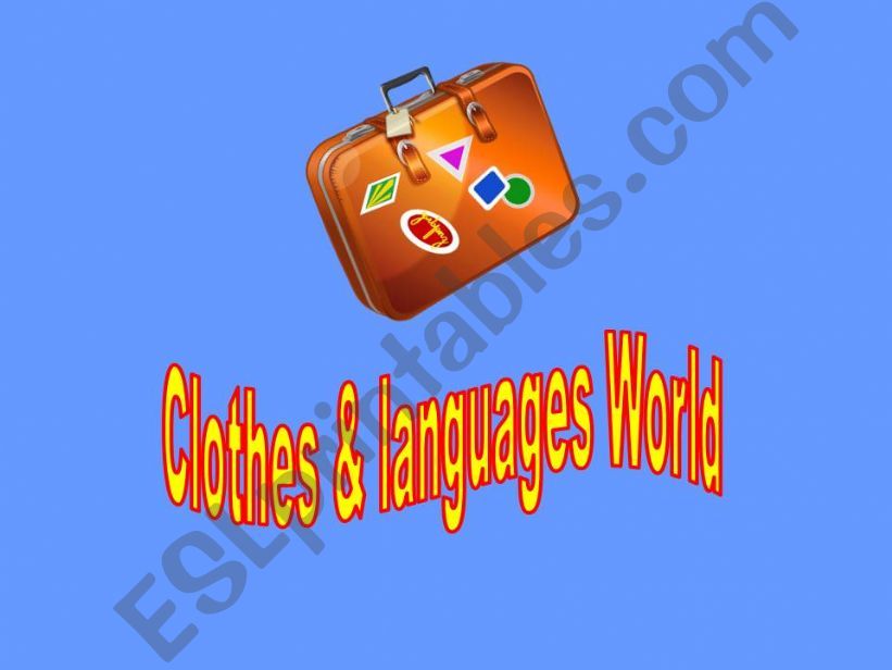 clothes & languages world powerpoint