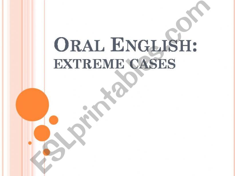 Oral English ppt lesson for group discussions on Extreme situations 