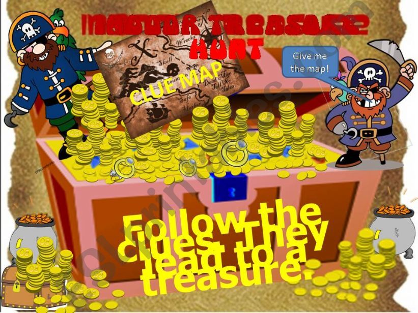 Classroom Indoor Treasure Hunt--a great game or special reward