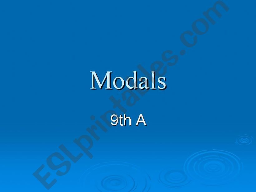 modals powerpoint