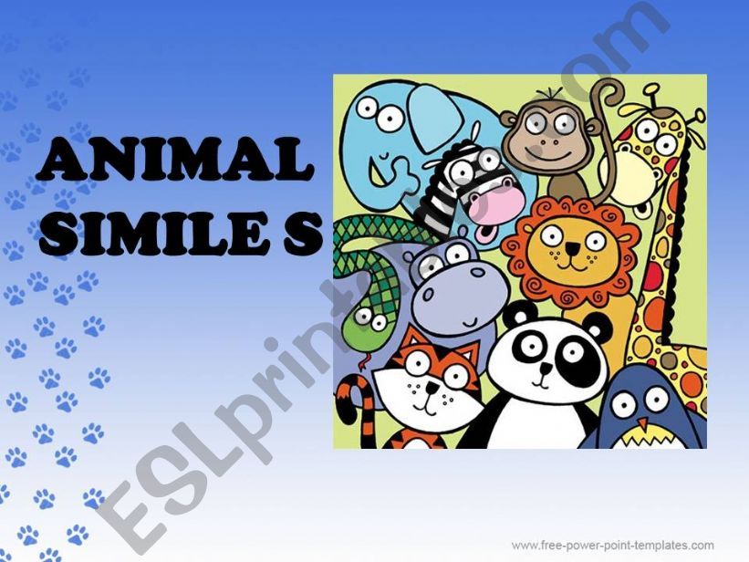 animal similes  powerpoint