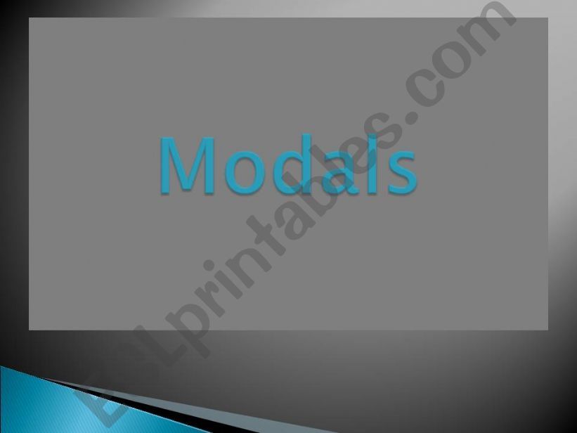 The modals powerpoint