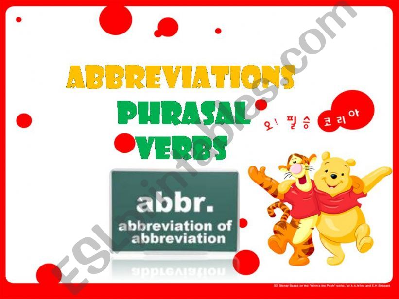 Phrasal verbs AND Abbreviations