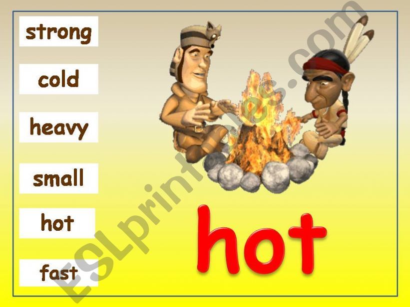 ANIMATED ADJECTIVES 1/4 powerpoint