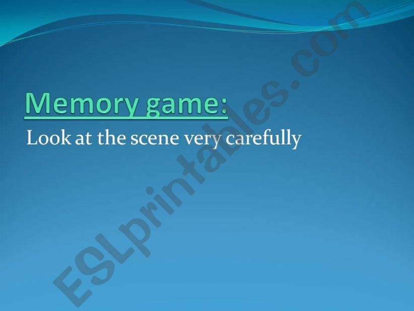 detective stories (part3): memory game