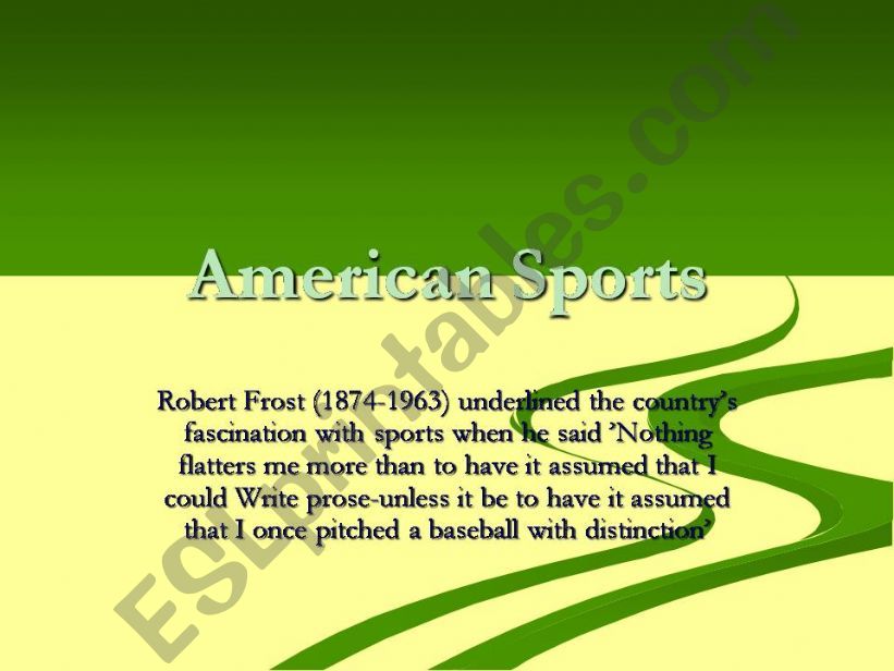American sports powerpoint