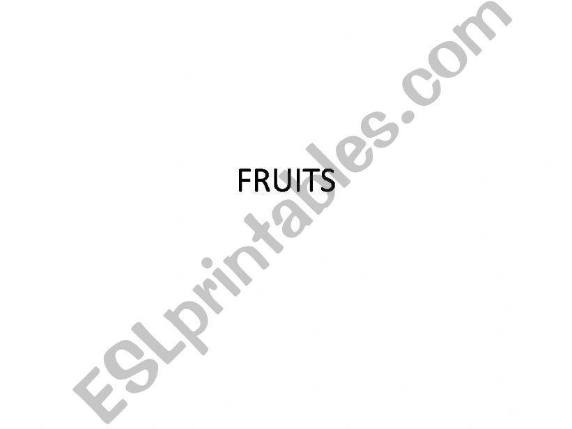 FRUITS powerpoint