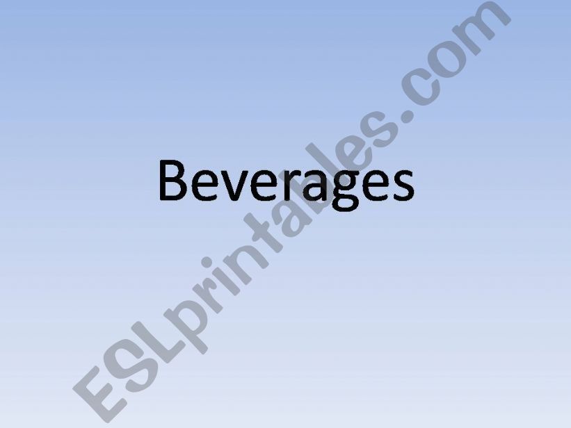 BEVERAGES powerpoint