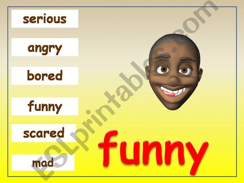 ANIMATED ADJECTIVES   4/4 powerpoint