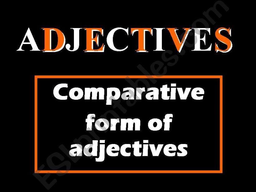 REVISIONS -ADJECTIVE DEGREES powerpoint