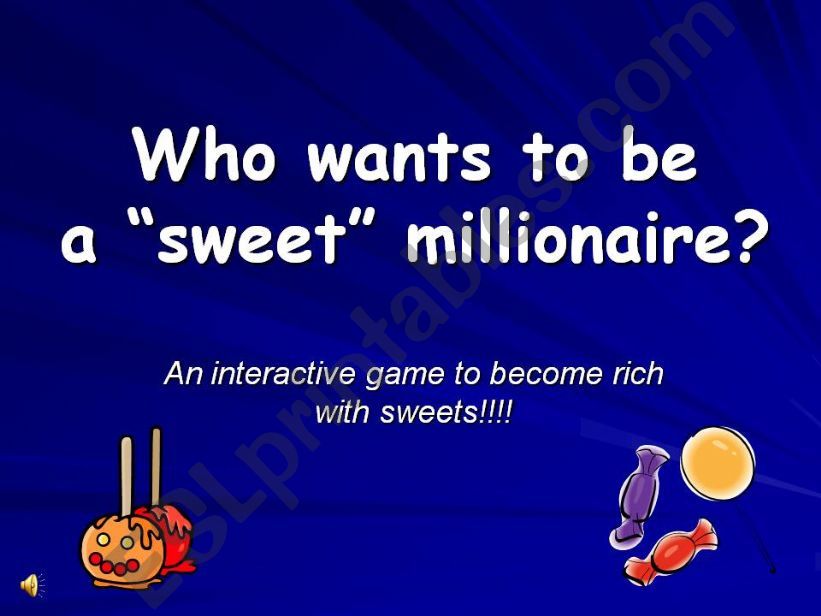 Who wants to be a sweet millionaire special UK