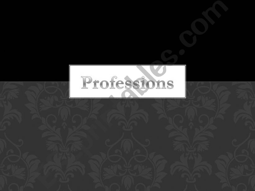 PROFESSIONS powerpoint