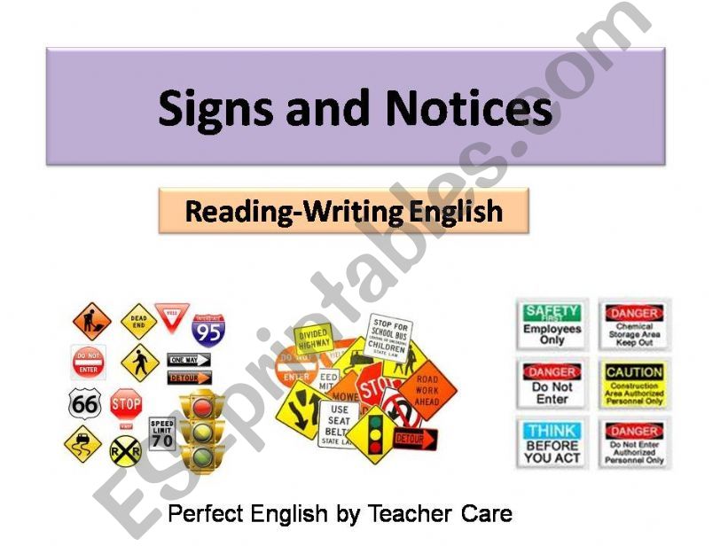 Signs and Notices powerpoint
