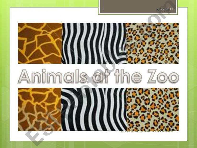 Animals at the Zoo - can or cannot