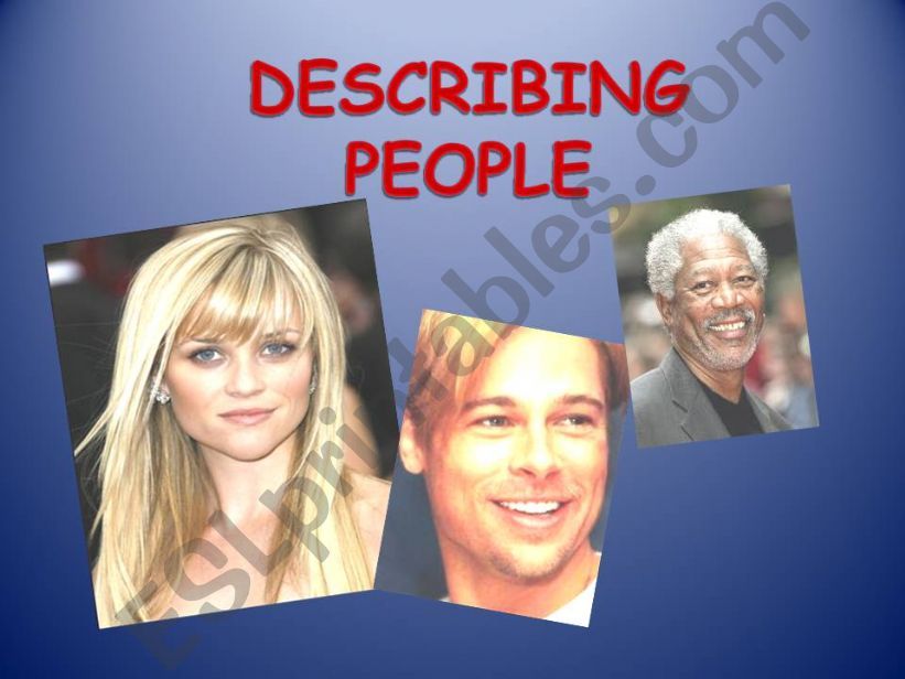 Describing people PowerPoint powerpoint