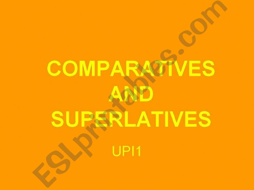 Comparative and Superlative powerpoint