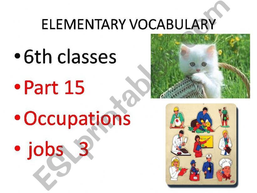 Elementry Vocabulary - Part 15- Jobs 3