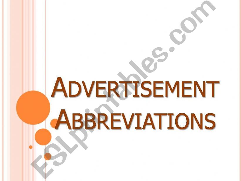 property  advertisement abbreviation