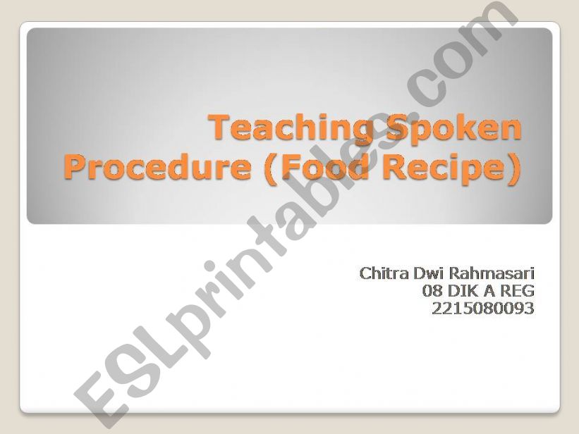 Procedure text powerpoint