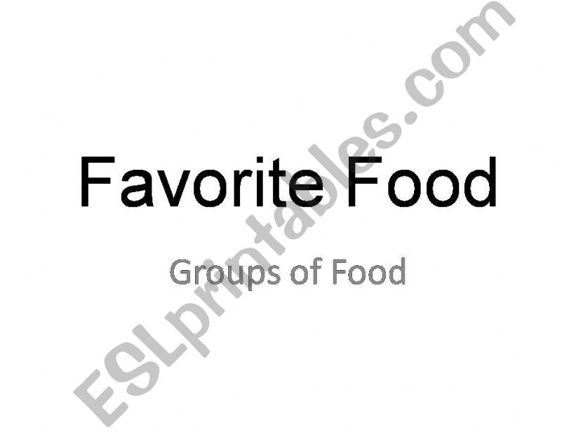 FAVORITE FOOD powerpoint