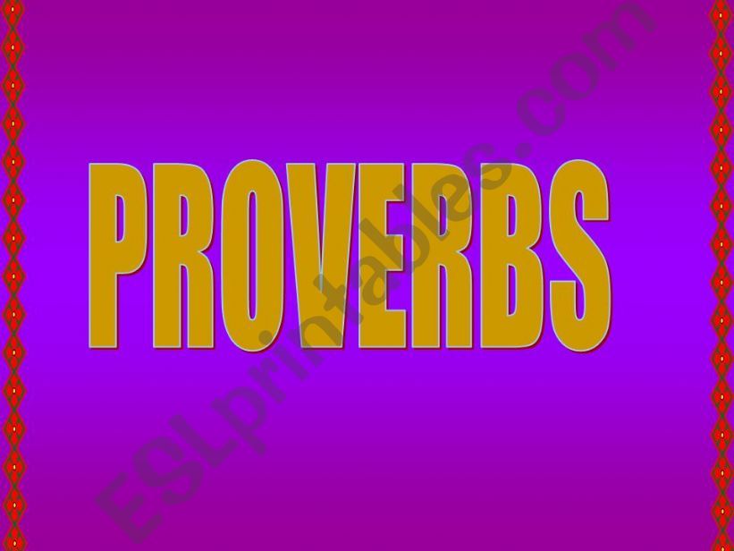 PROVERBS powerpoint