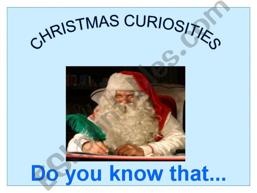 Christmas curiosities powerpoint