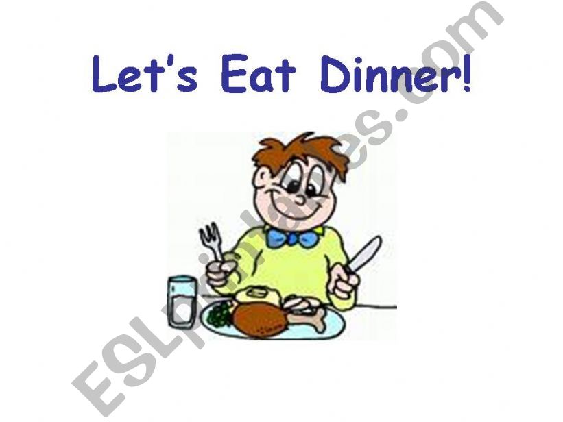 Lets Eat Dinner - cutlery powerpoint.