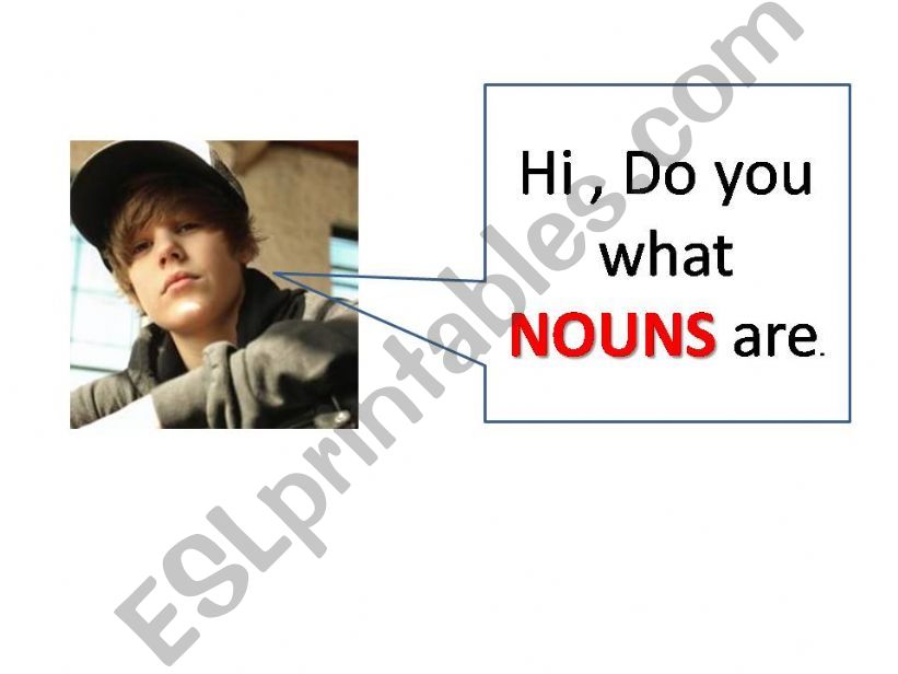 Nouns with Justin Bieber 1 powerpoint