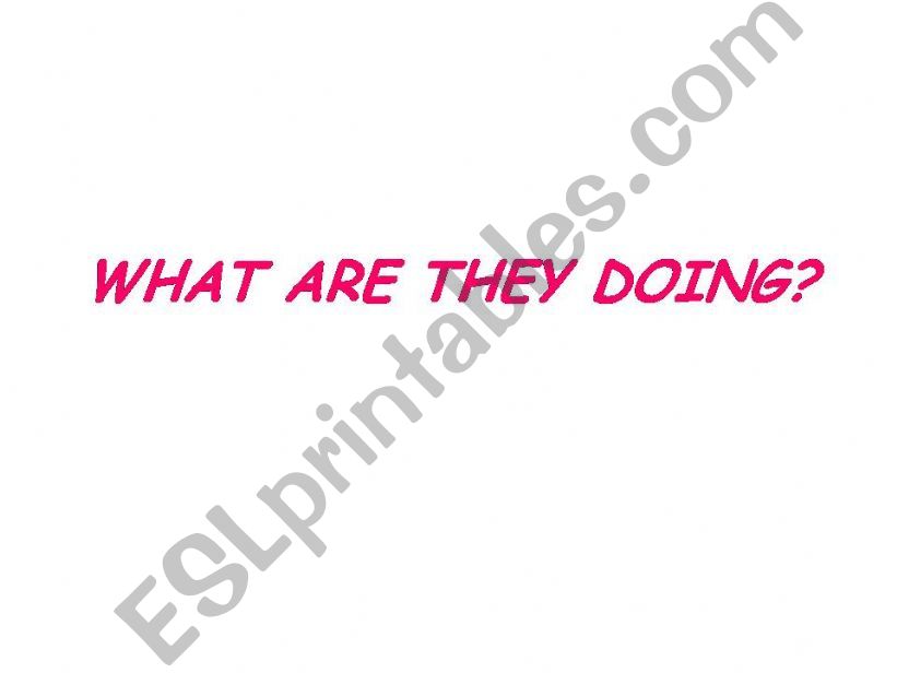 Present continuous tense powerpoint