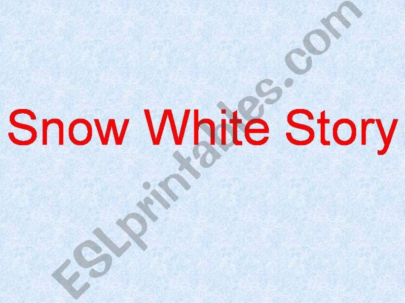 Snow White Phonics story powerpoint