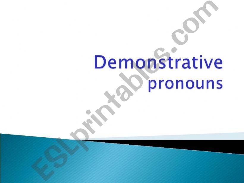 demonstrative pronouns powerpoint