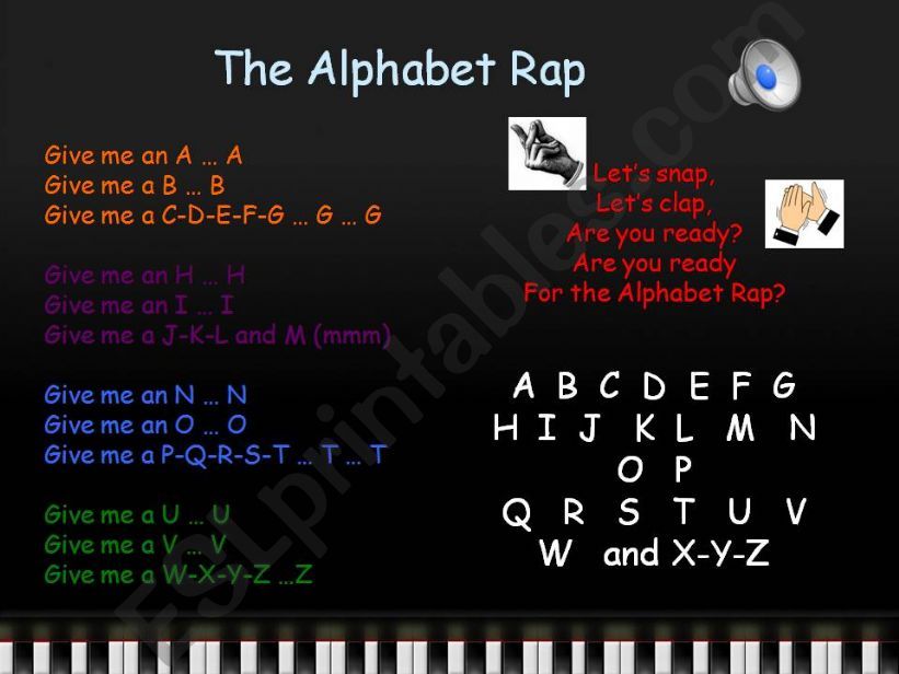 The Alphabet Rap powerpoint