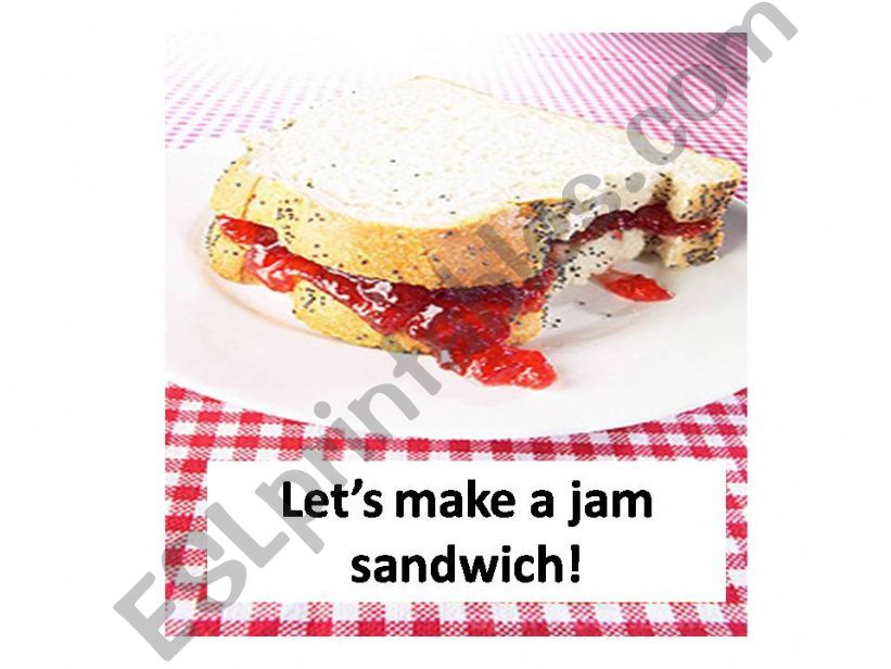PowerPoint - Year 1 instruction writing - making jam sandwiches