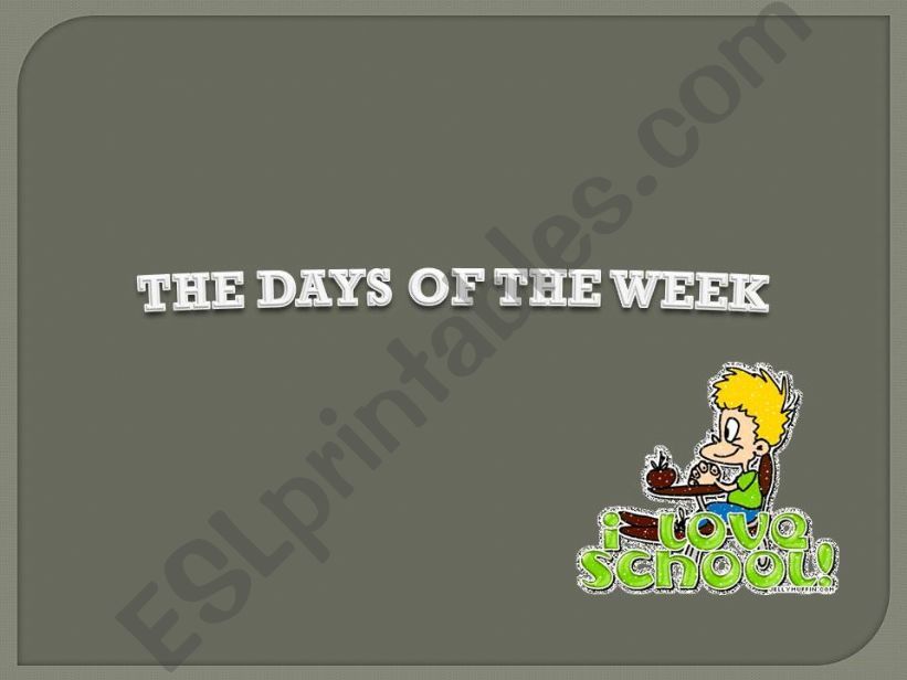 The Days Of The Week powerpoint