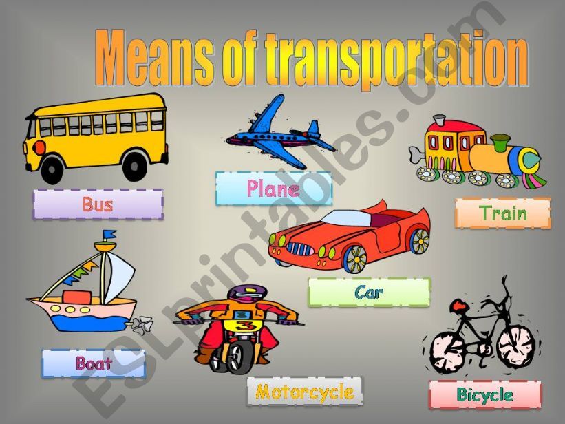 Means of transportation powerpoint