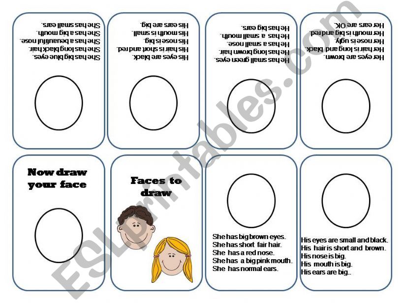 Faces to draw (Mini Book) powerpoint