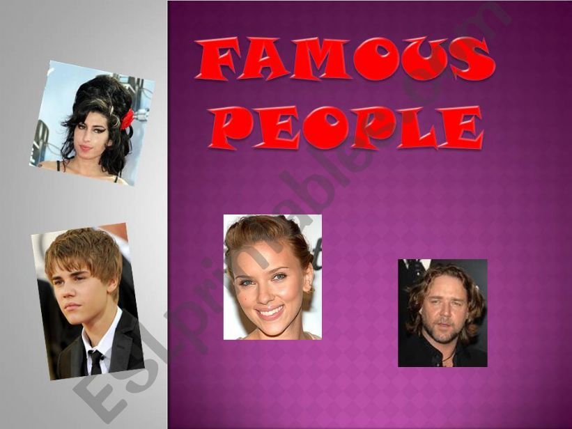 FAMOUS PEOPLE powerpoint