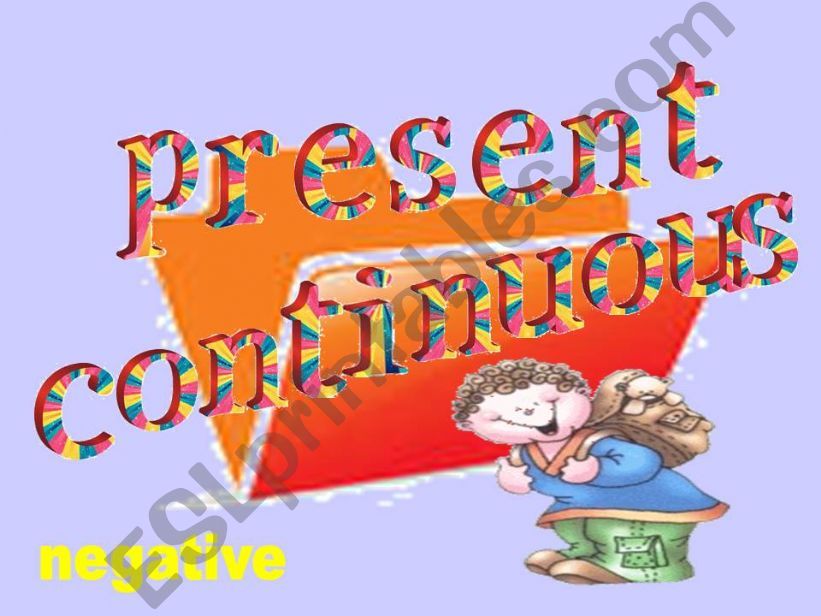 present continuous negative powerpoint