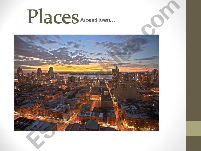 Places Vocabulary (elementary)