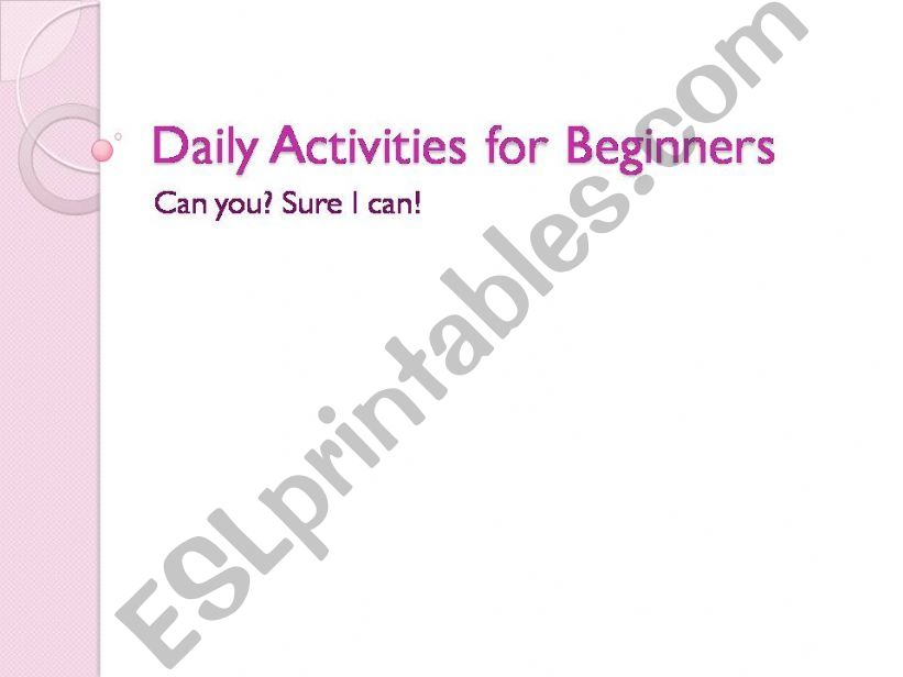 Daily Activities - Free time - Beginner level - Part 2/2 