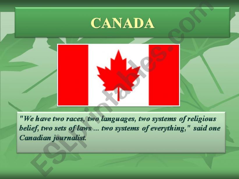 Canada (part 1) powerpoint