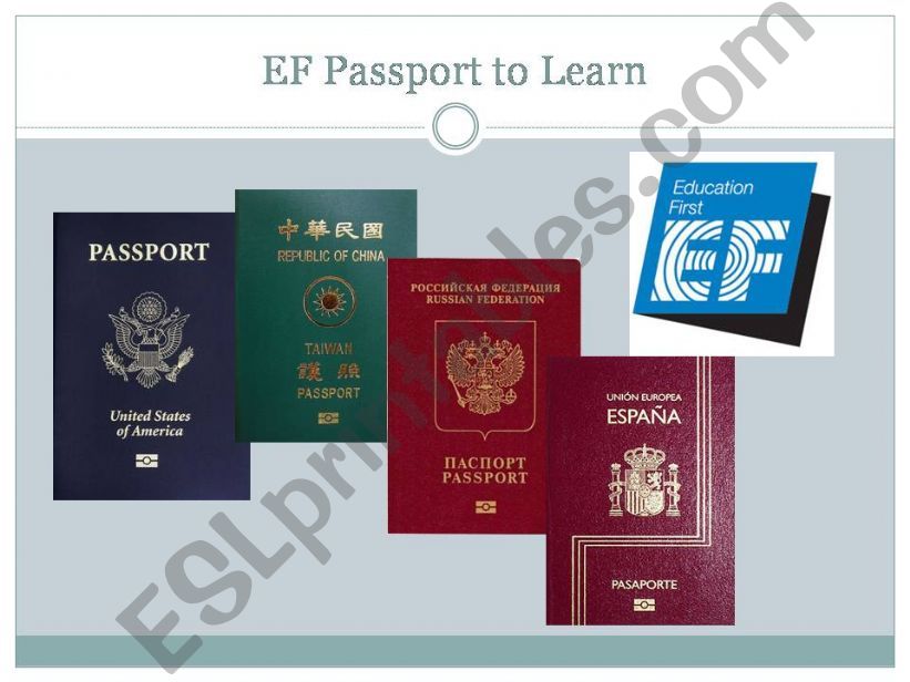 EF Passport to Learn powerpoint