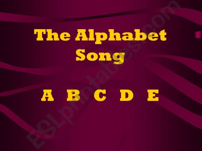 The Alphabet Song powerpoint